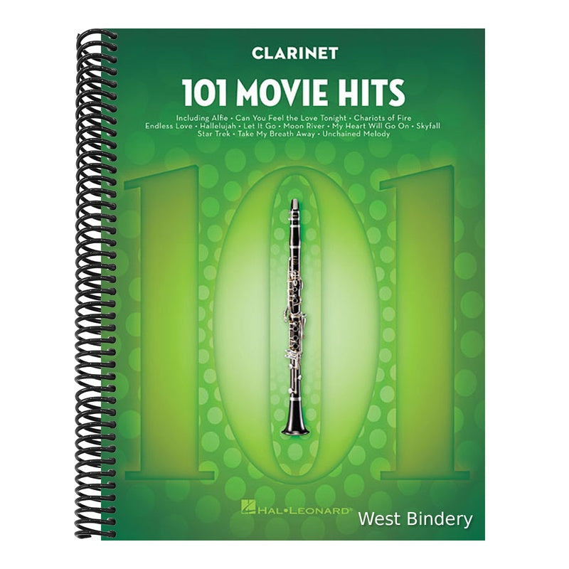 101 Movie Hits for Clarinet Sheet Music Songbook Instrumental Folio for All Levels Includes My Heart Will Go On, Mission Impossible, Eye of the Tiger,