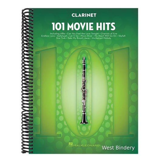 101 Movie Hits for Clarinet Sheet Music Songbook Instrumental Folio for All Levels Includes My Heart Will Go On, Mission Impossible, Eye of the Tiger,