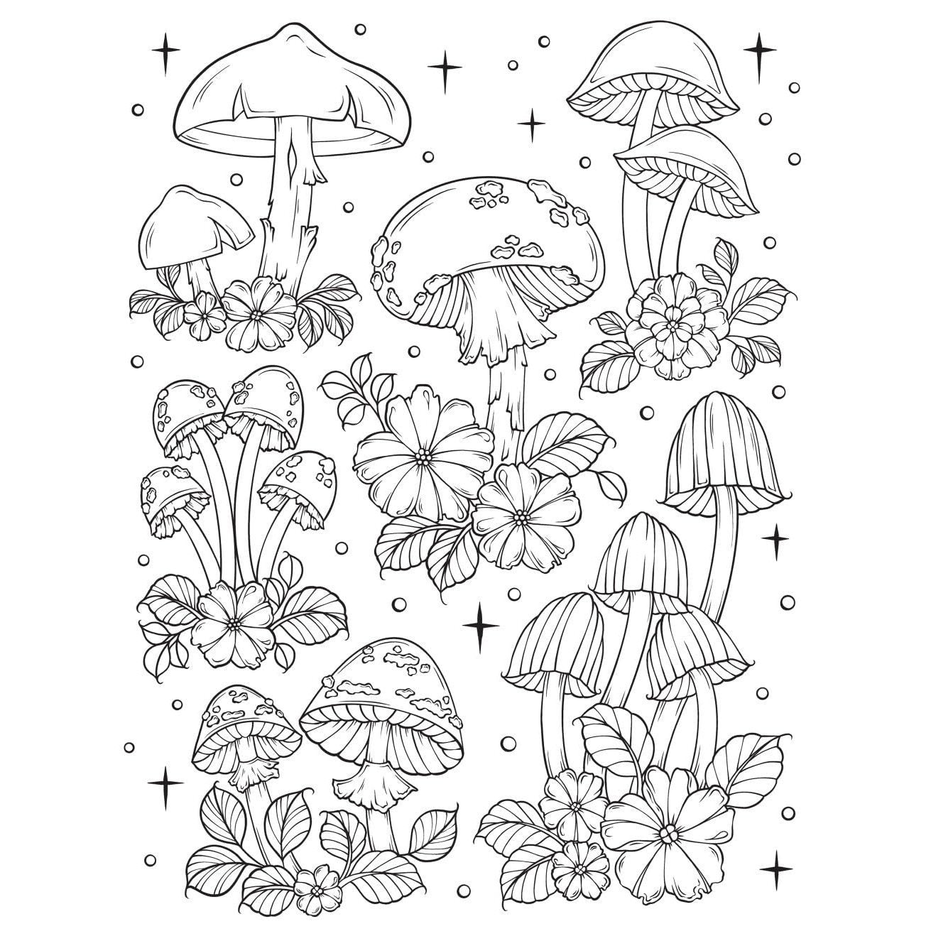 Creative Haven the Art of Mushrooms Coloring Book