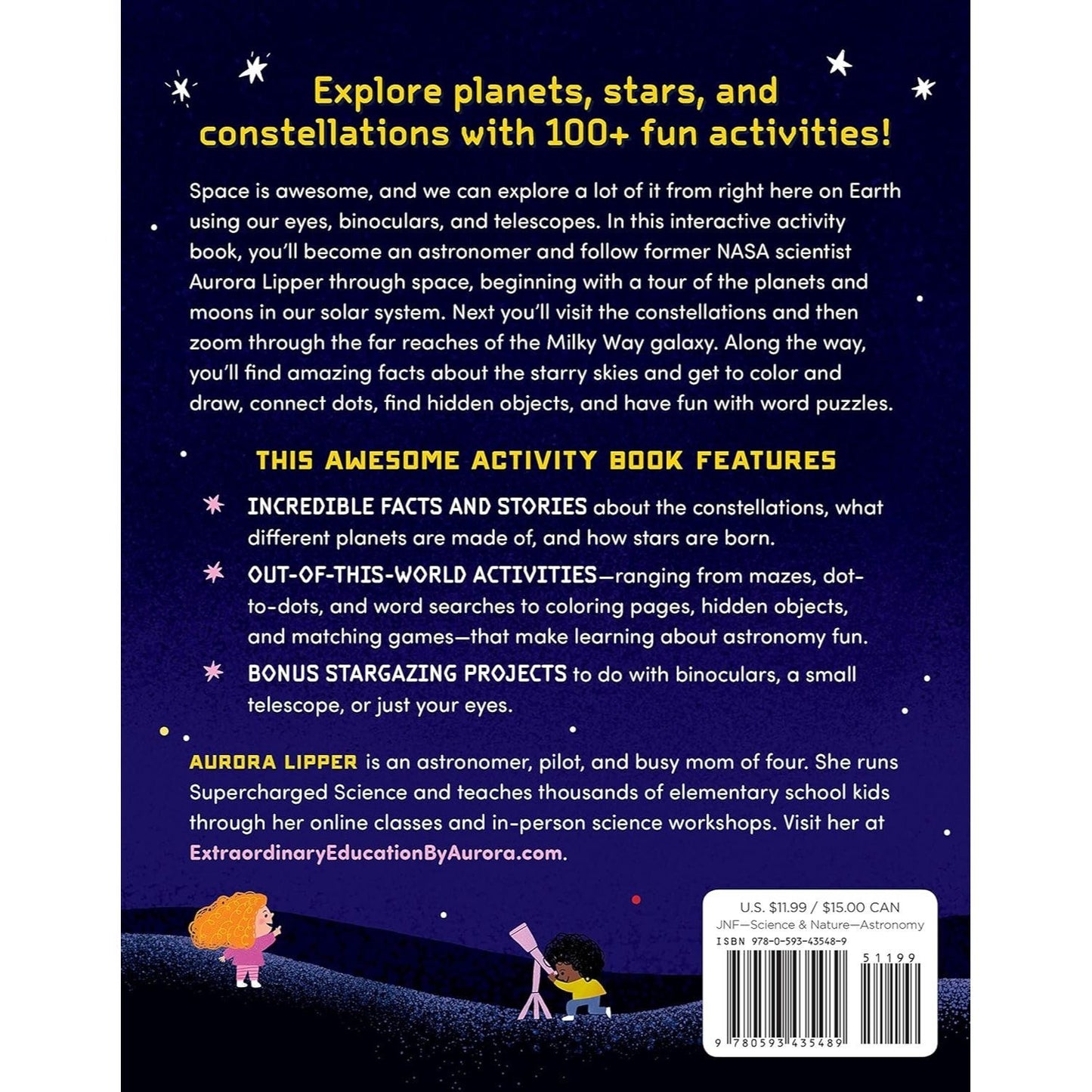 Astronomy Activity Book for Kids: 100+ Fun Ways to Learn about Space and Stargazing (Spiral Bound)