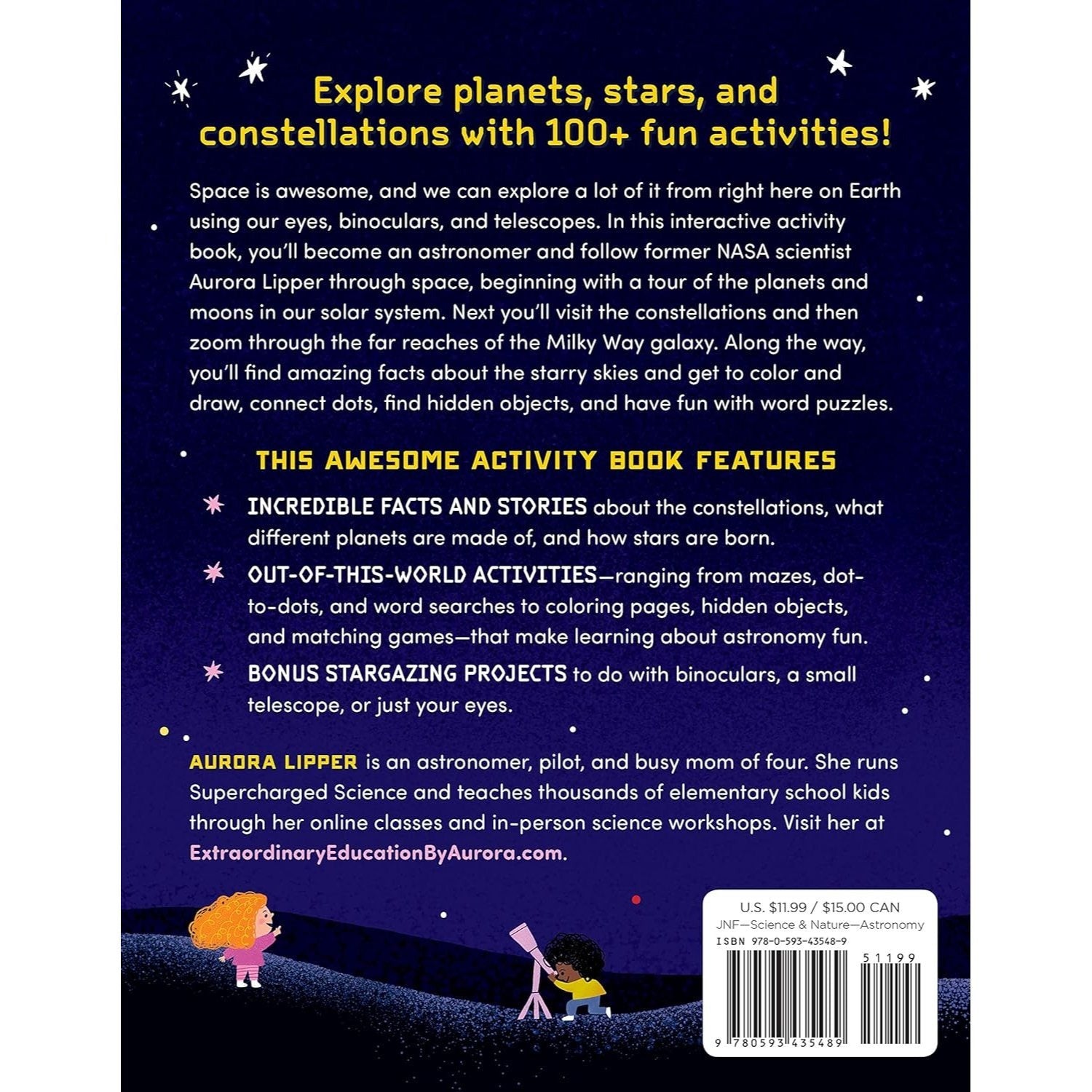 Astronomy Activity Book for Kids: 100+ Fun Ways to Learn about Space and Stargazing (Spiral Bound)