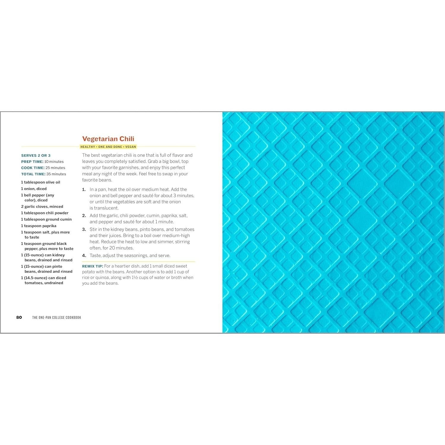 The One-Pan College Cookbook: 80 Easy Recipes for Quick, Good Food (Spiral Bound)