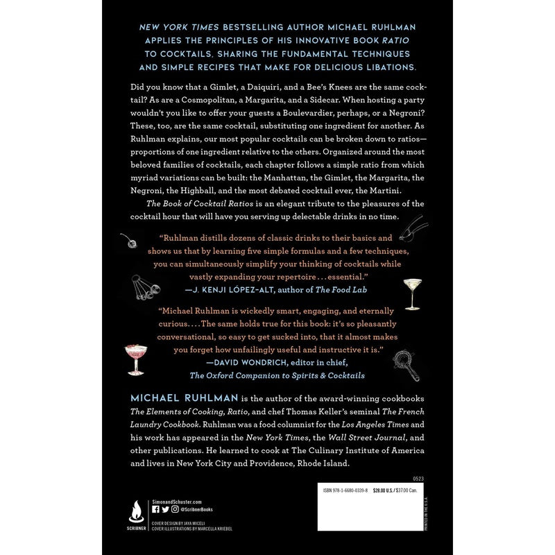 The Book of Cocktail Ratios: The Surprising Simplicity of Classic Cocktails (Spiral Bound)