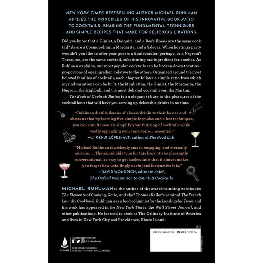 The Book of Cocktail Ratios: The Surprising Simplicity of Classic Cocktails (Spiral Bound)