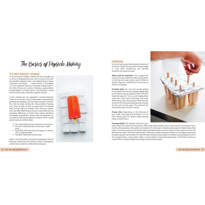 For the Love of Popsicles: Naturally Delicious Icy Sweet Summer Treats from A-Z (Spiral Bound)