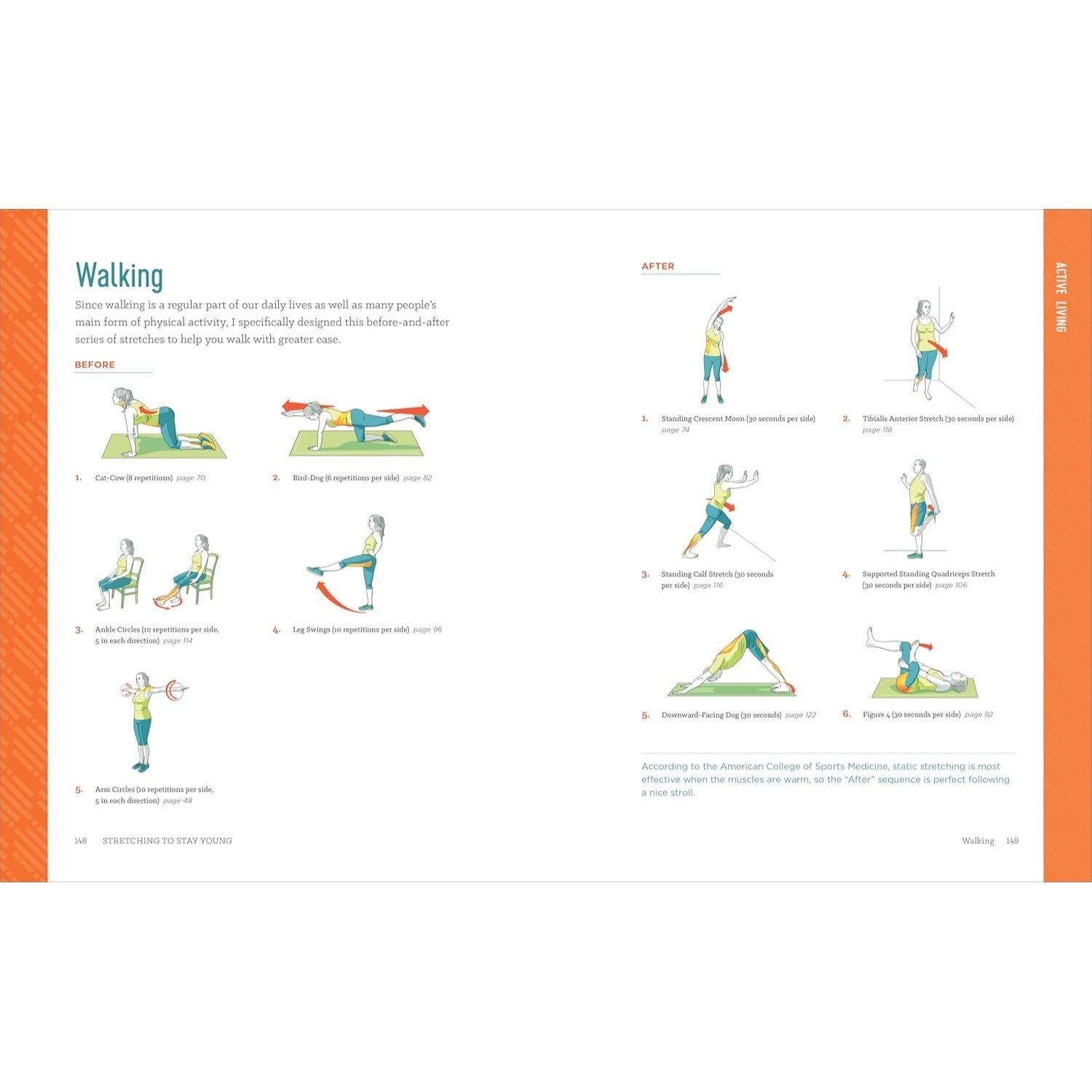 Stretching to Stay Young: Simple Workouts to Keep You Flexible, Energized, and Pain Free (Spiral Bound)