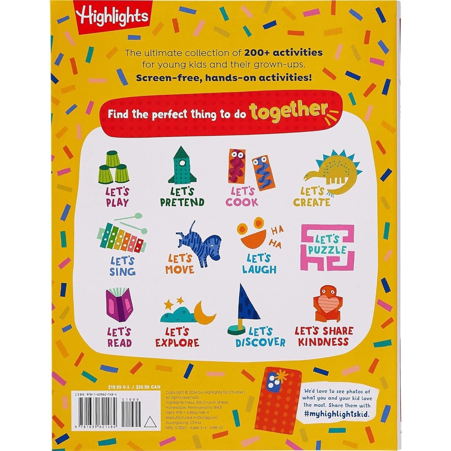 The Highlights Big Book of Activities for Little Kids: Over 200 Crafts, Stories, Recipes, Puzzles and More, Activities Book for Toddlers and Preschoolers (Highlights Books for Little Kids) (Spiral Bound)