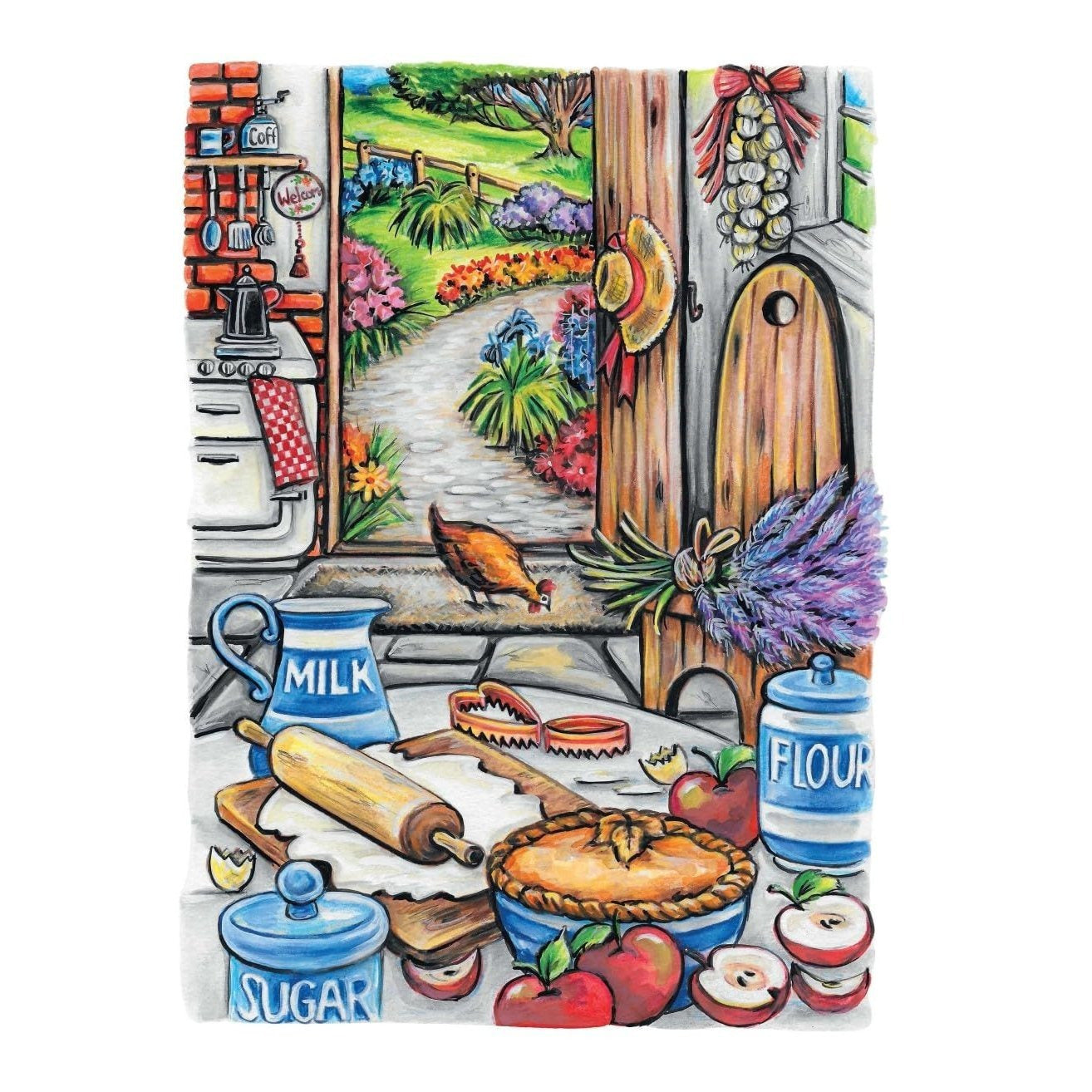 Creative Haven Country Farm Scenes Coloring Book