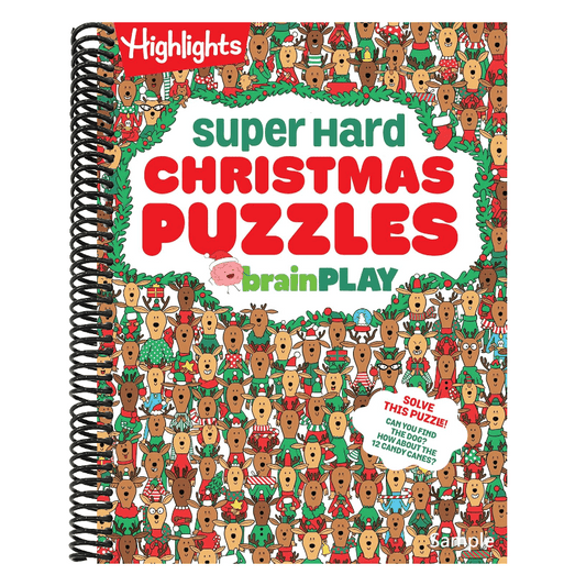 Brainplay Super Hard Christmas Puzzles: 200+ Challenging Christmas Puzzles, Mazes, Logic Games and Wordplay. Holiday-Themed Activity Book Gift for Kid (Brainplay Puzzle Books)