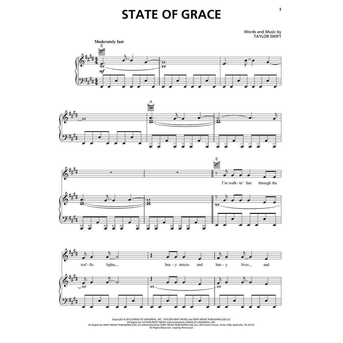 Taylor Swift RED Taylor's Version. (Piano/Vocal/Guitar Songbook) (Spiral Bound)