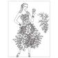 Creative Haven Enchanting Flower Fashions Coloring Book
