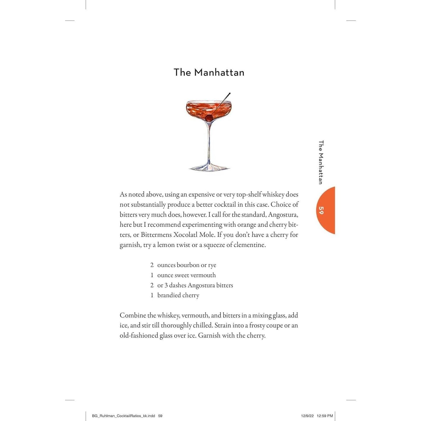 The Book of Cocktail Ratios: The Surprising Simplicity of Classic Cocktails (Spiral Bound)