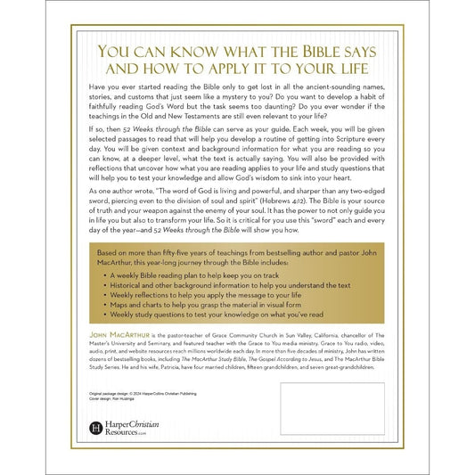 52 Weeks Through the Bible: A Year-Long Bible Study for Men and Women