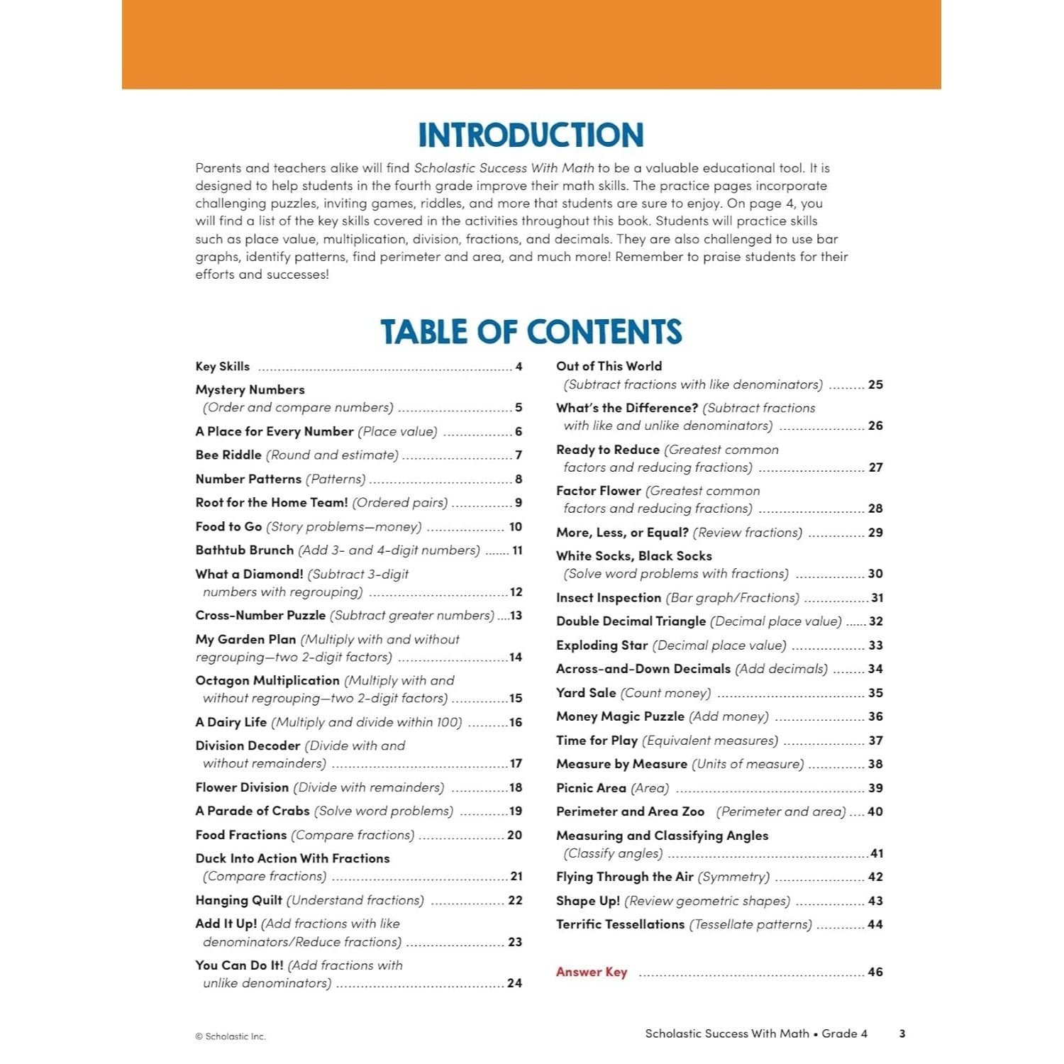 Scholastic Success with Math Grade 4 Workbook