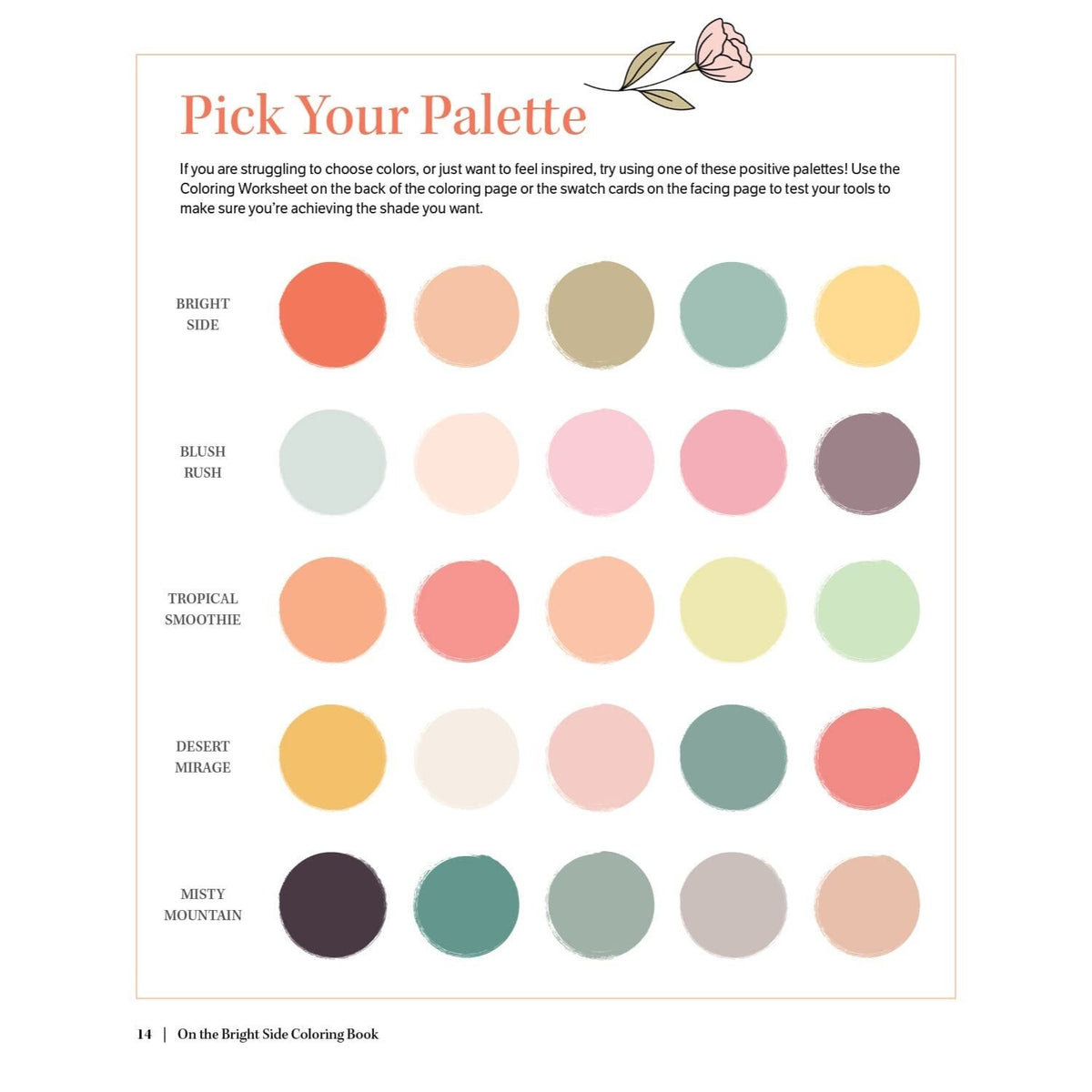 On the Bright Side Coloring Book: Floral Patterns to Help You Relax, Unwind, and Focus on the Good
