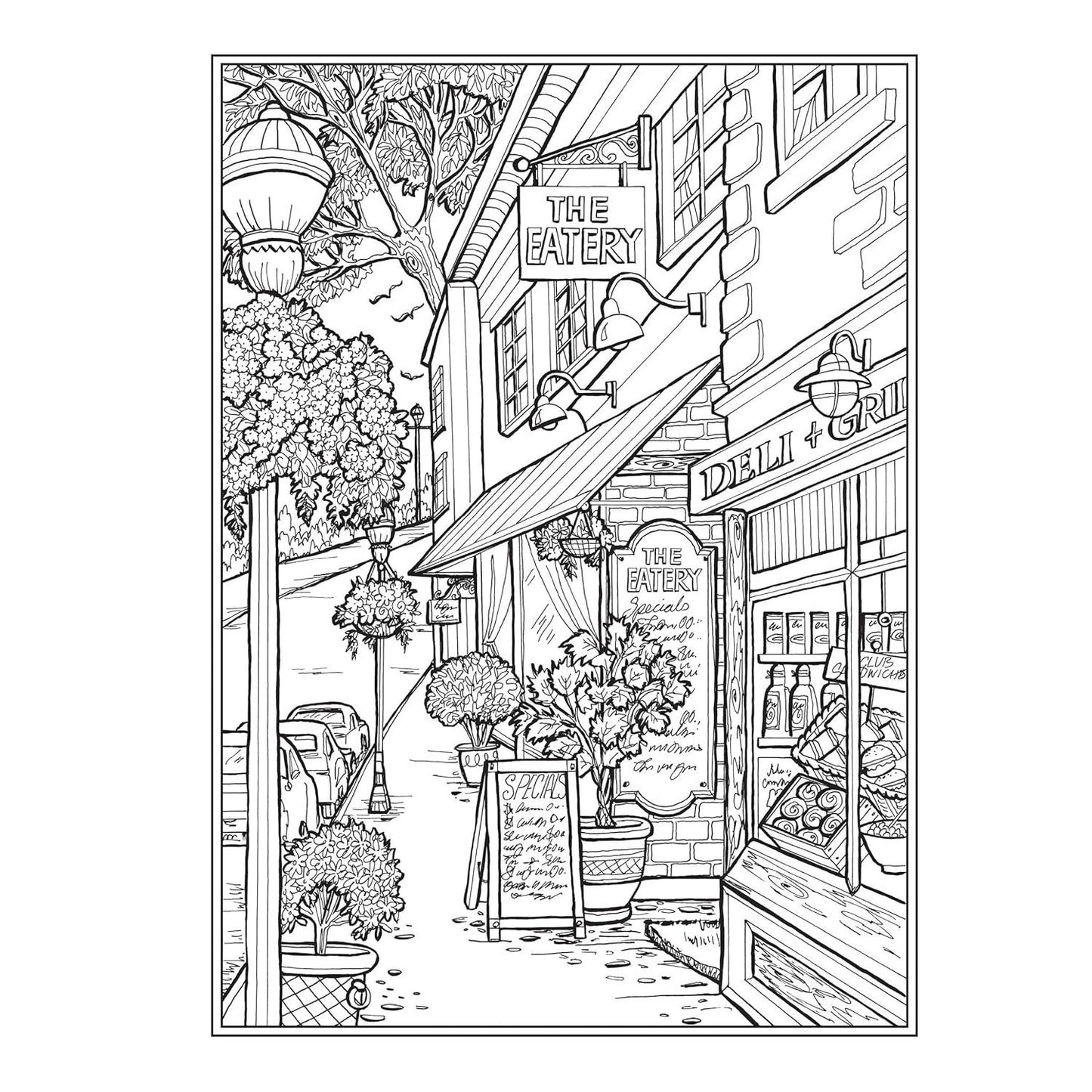 Creative Haven Main Street Coloring Book