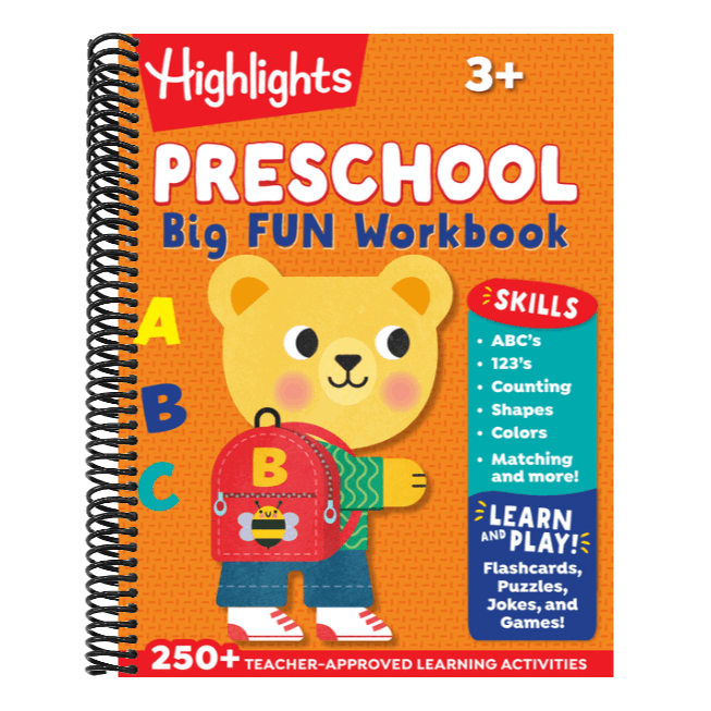 Preschool Big Fun Workbook: 256-Page Preschool Learning Workbook, Practice Math, Writing, Shapes and More with Puzzles and Activities for Preschoolers (Highlights Big Fun Activity Workbooks)