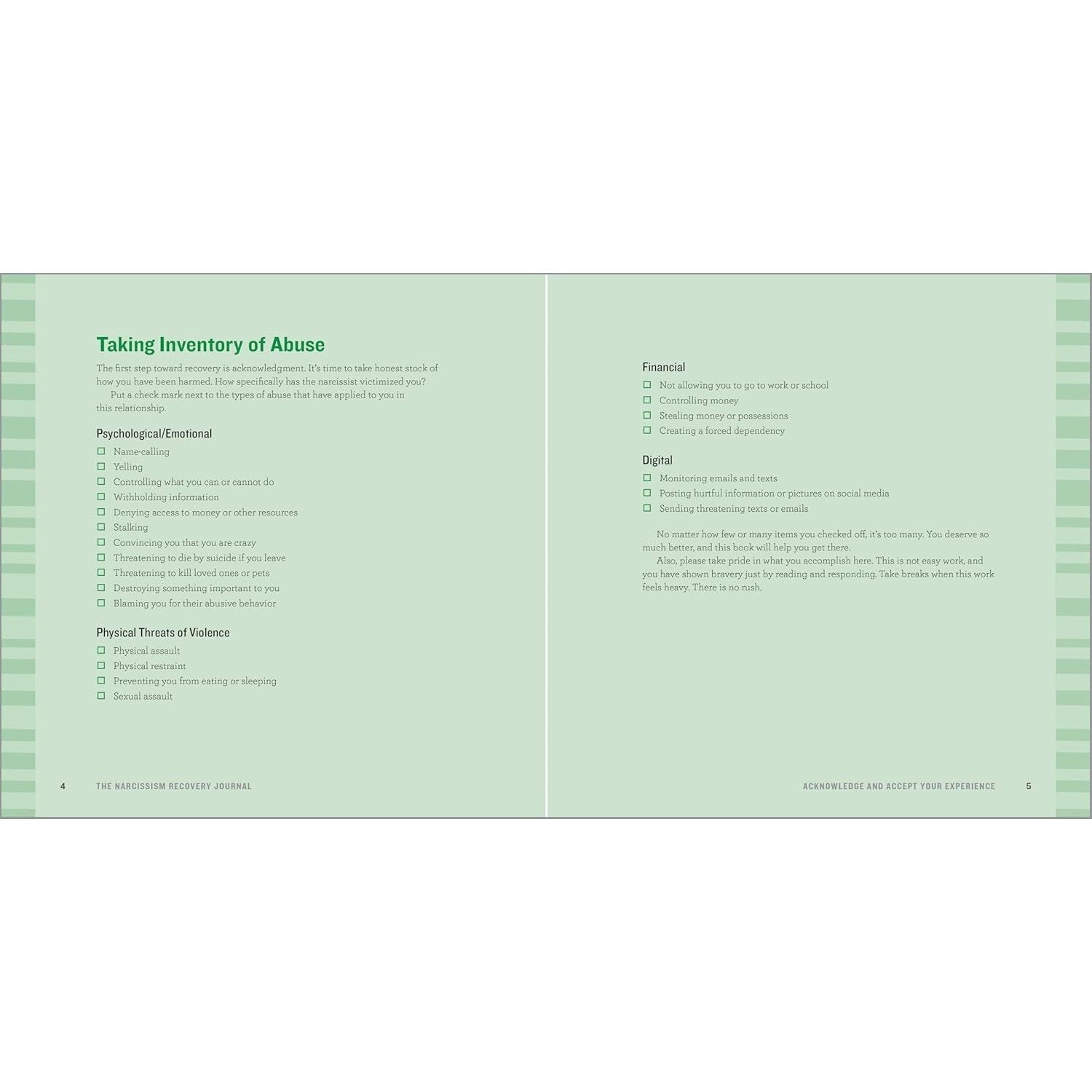 The Narcissism Recovery Journal: Prompts and Practices for Healing from Emotional Abuse