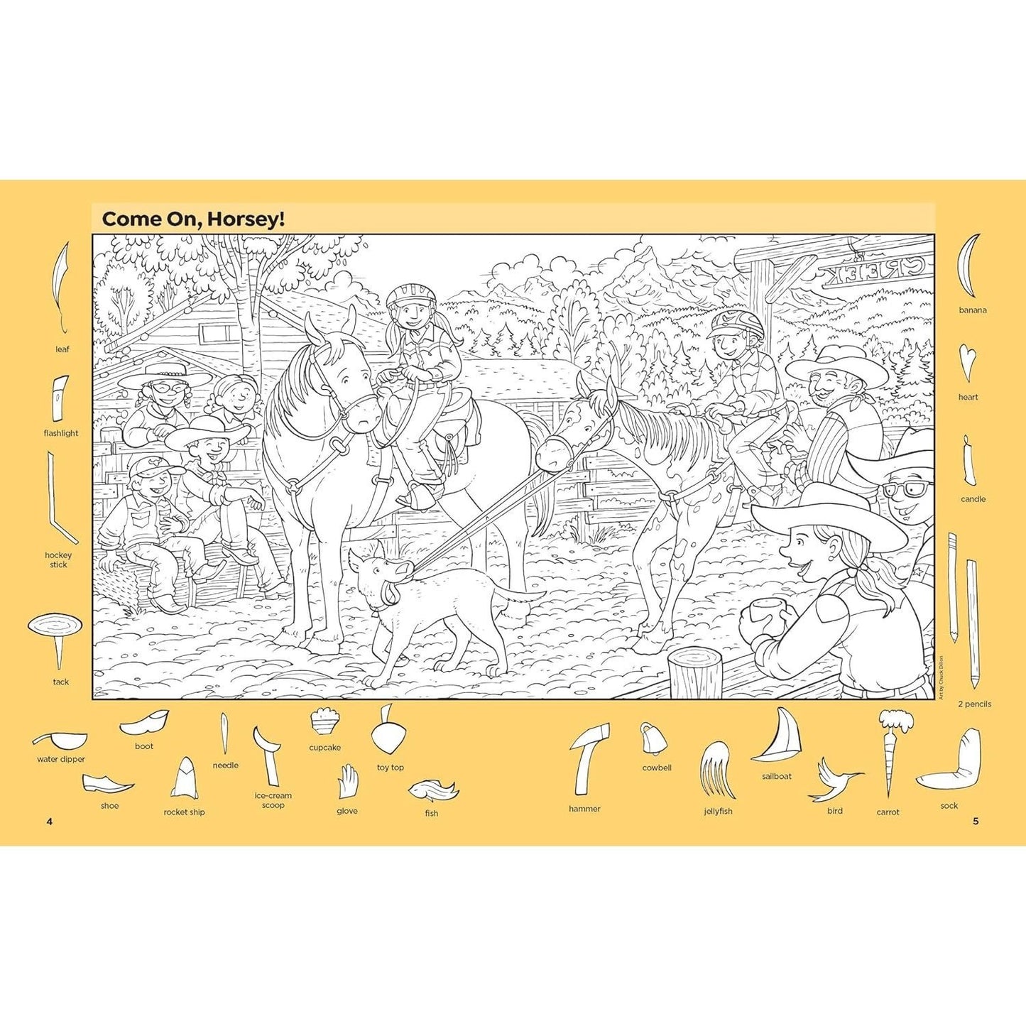 Horse Puzzles: Over 100 Search and Find Puzzles, Barns, Stables and Riding Adventures, Horse-Themed Hidden Pictures Activity Book for Kids 6 and Up (Highlights Hidden Pictures) (Spiral Bound)