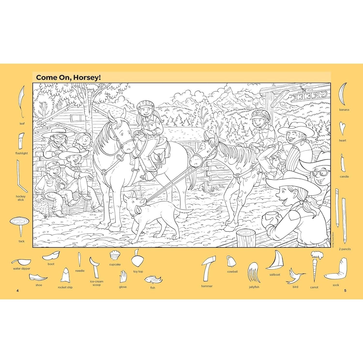 Horse Puzzles: Over 100 Search and Find Puzzles, Barns, Stables and Riding Adventures, Horse-Themed Hidden Pictures Activity Book for Kids 6 and Up (Highlights Hidden Pictures) (Spiral Bound)