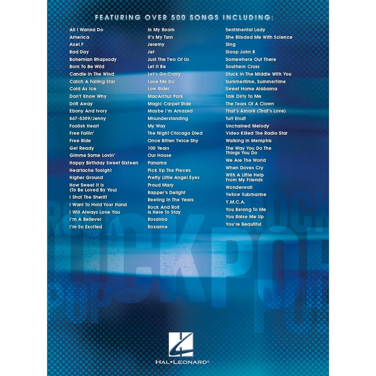 The Ultimate Rock Pop Fake Book Sheet Music for C Instruments 550 Essential Rock & Pop Hits with Chords, Lyrics & Melody Hal Leonard Songbook for Musician
