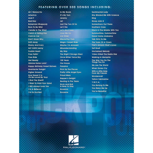 The Ultimate Rock Pop Fake Book Sheet Music for C Instruments 550 Essential Rock & Pop Hits with Chords, Lyrics & Melody Hal Leonard Songbook for Musician