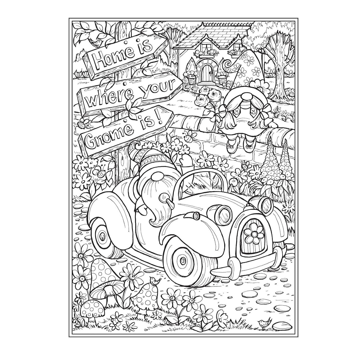 Creative Haven Gnome Sweet Gnome Coloring Book (Spiral Bound)