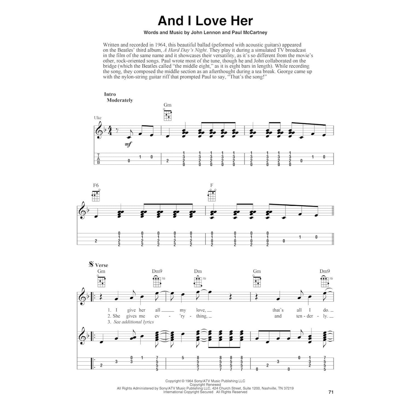 The Beatles for Fingerstyle Ukulele