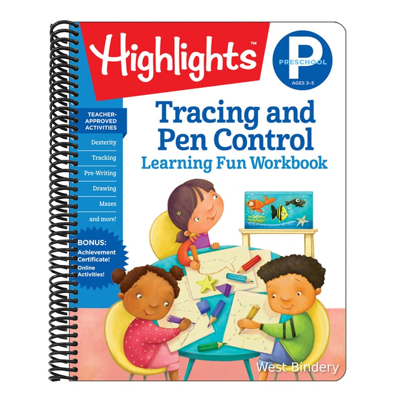 Preschool Tracing and Pen Control (Highlights Learning Fun Workbooks) (Spiral Bound)