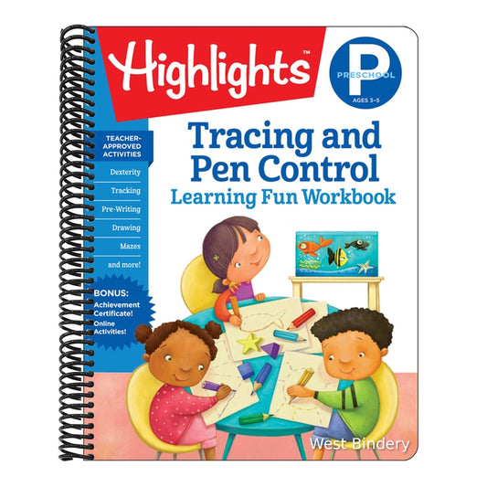 Preschool Tracing and Pen Control (Highlights Learning Fun Workbooks) (Spiral Bound)