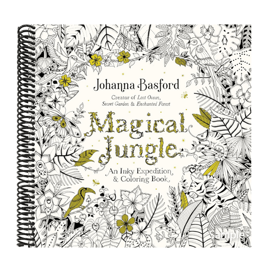Magical Jungle: An Inky Expedition and Coloring Book for Adults (Spiral Bound)