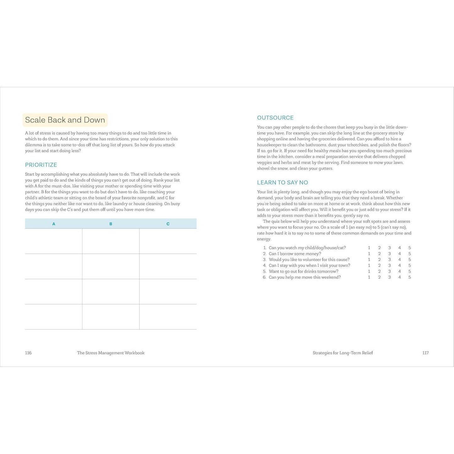 The Stress Management Workbook: De-Stress in 10 Minutes or Less