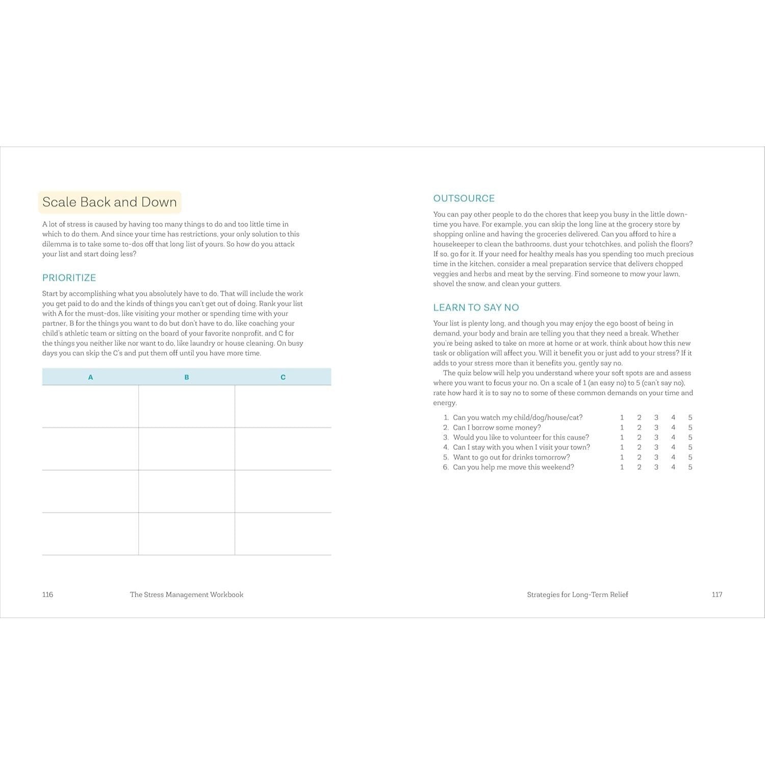 The Stress Management Workbook: De-Stress in 10 Minutes or Less