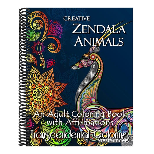 Creative Zendala Animals: An Adult Coloring Book with Affirmations