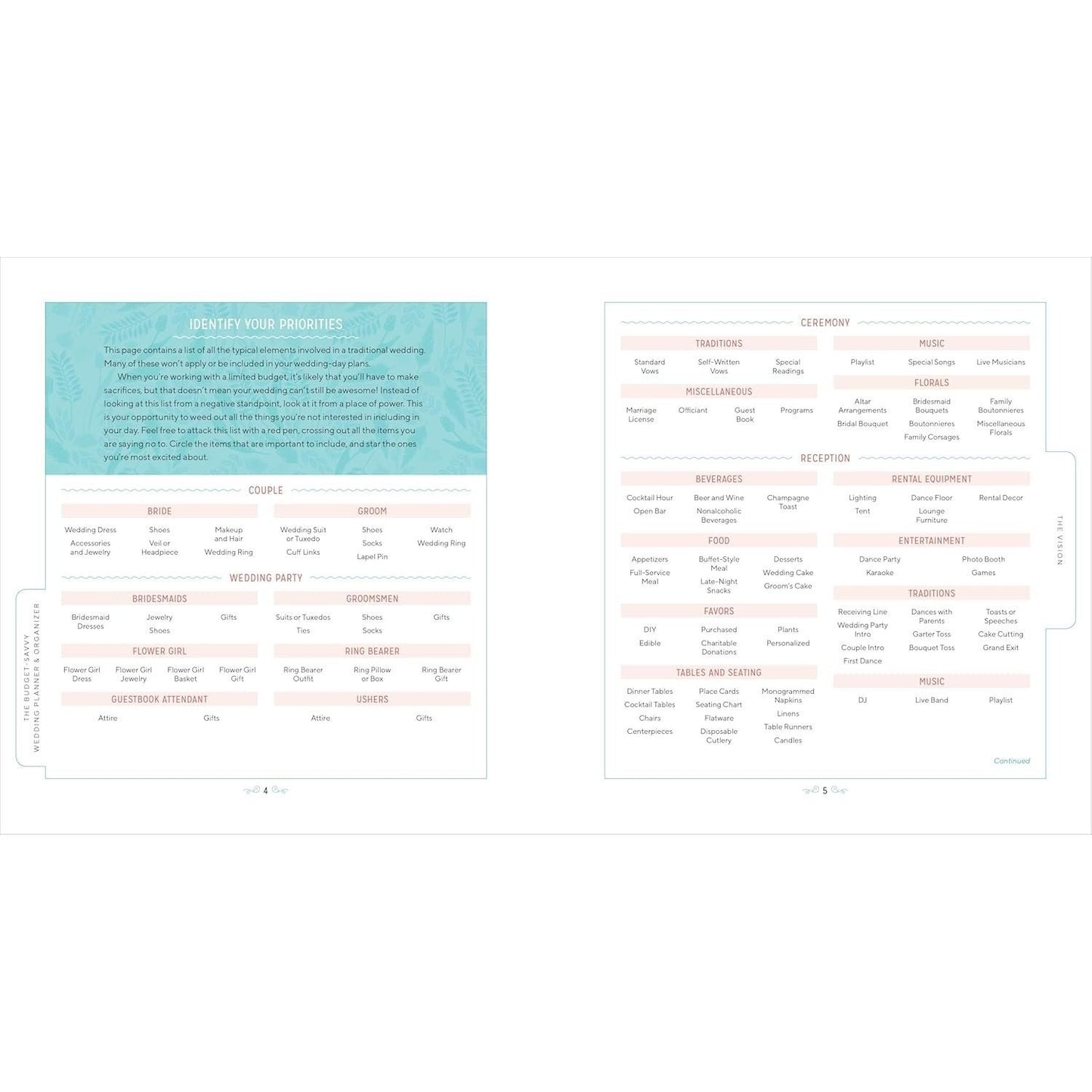 The Budget-Savvy Wedding Planner & Organizer: Checklists, Worksheets, and Essential Tools to Plan the Perfect Wedding on a Small Budget (Spiral Bound)