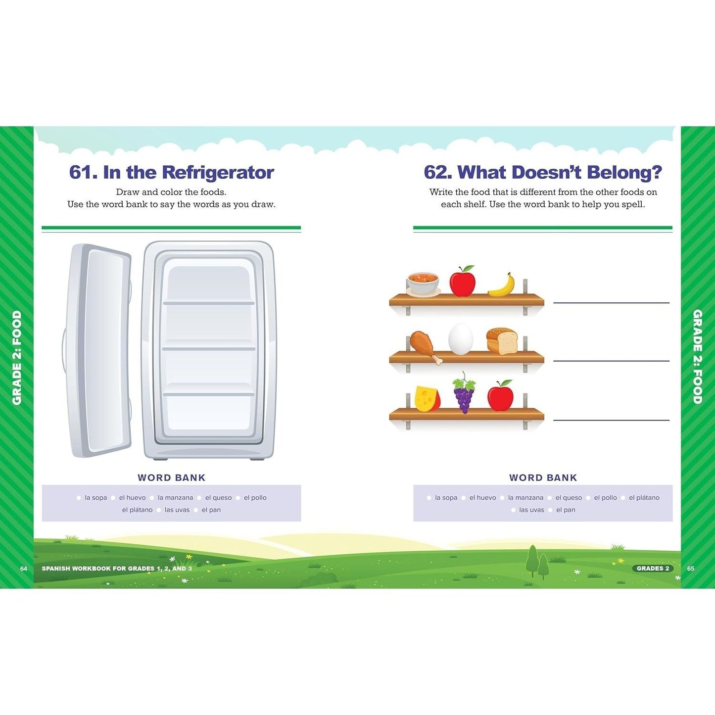 The Spanish Workbook for Grades 1, 2, and 3: 140+ Language Learning Exercises for Kids Ages 6-9 (Spiral Bound)