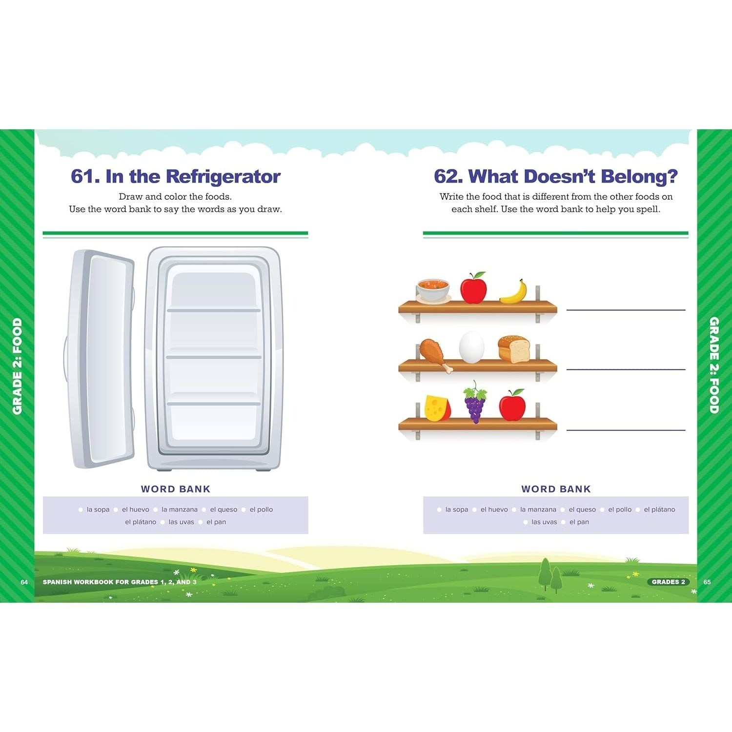The Spanish Workbook for Grades 1, 2, and 3: 140+ Language Learning Exercises for Kids Ages 6-9 (Spiral Bound)