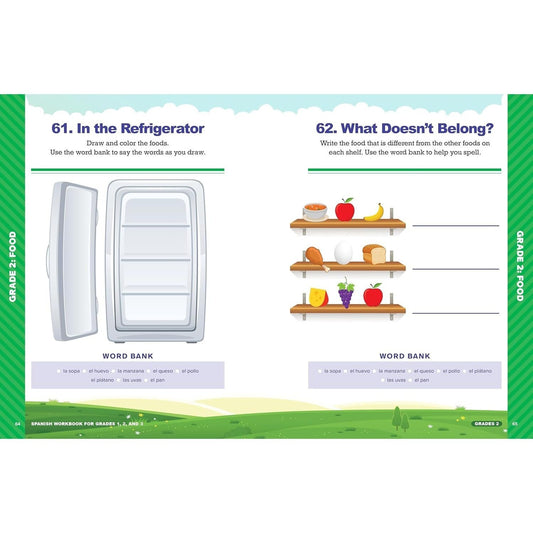 The Spanish Workbook for Grades 1, 2, and 3: 140+ Language Learning Exercises for Kids Ages 6-9 (Spiral Bound)