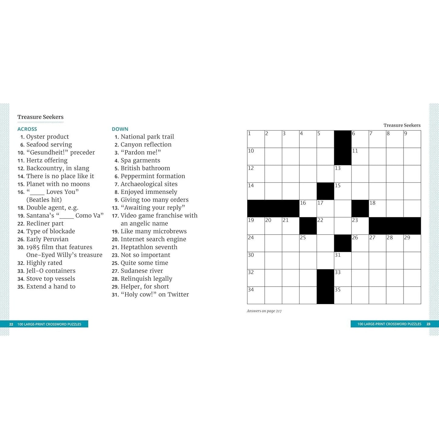 100 Large-Print Crossword Puzzles: Easy Puzzles to Entertain Your Brain (Spiral Bound)