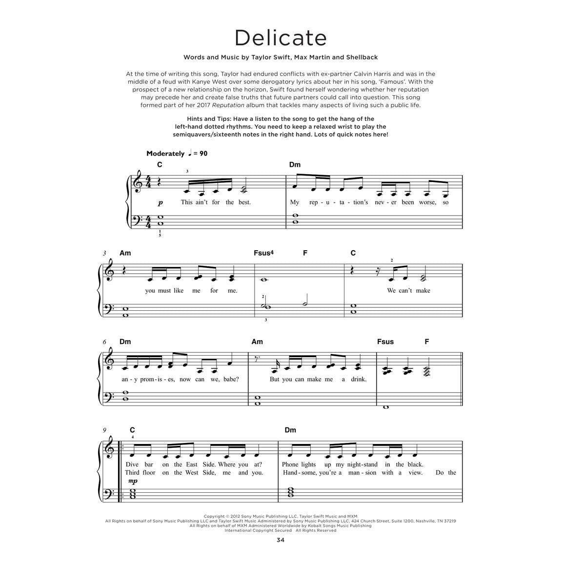 40 Taylor Swift Songs: Really Easy Piano Series with Lyrics & Performance Tips (Really Easy Piano; Hal Leonard) - Taylor Swift Piano Book with Lyrics (Spiral Bound)
