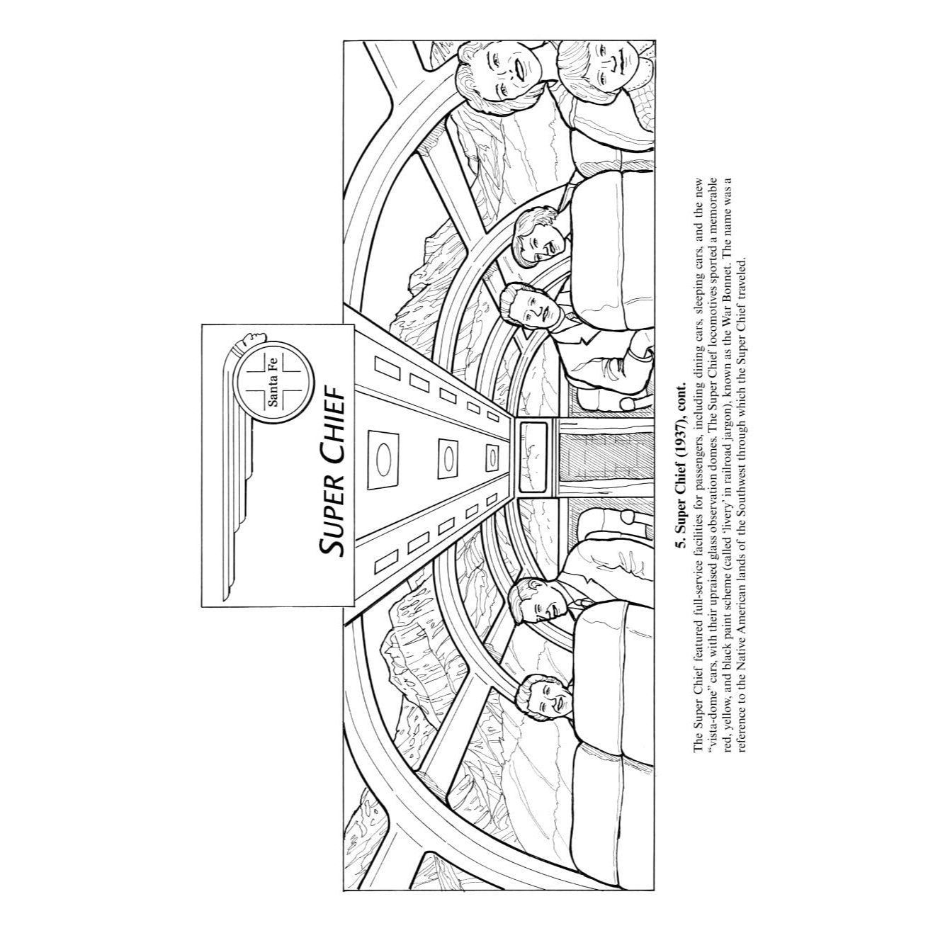 Famous Trains Coloring Book