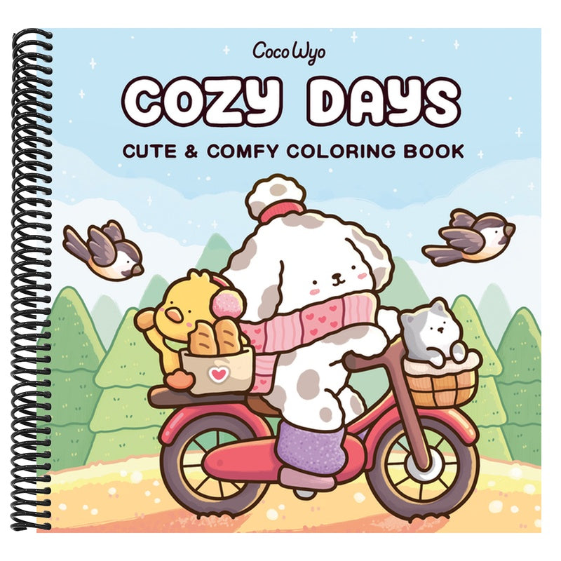 Cozy Days: Coloring Book for Adults and Kids (Cozy Spaces Coloring) (Spiral Bound)