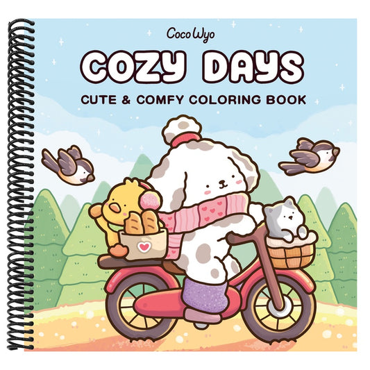 Cozy Days: Coloring Book for Adults and Kids (Cozy Spaces Coloring) (Spiral Bound)