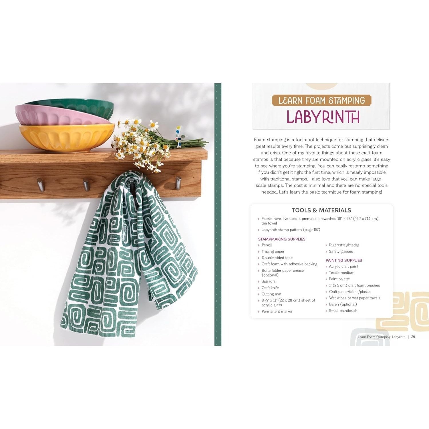 Fabric Stamping: A Simple Guide to Surface Design Using Block Printing and Foam Stamps