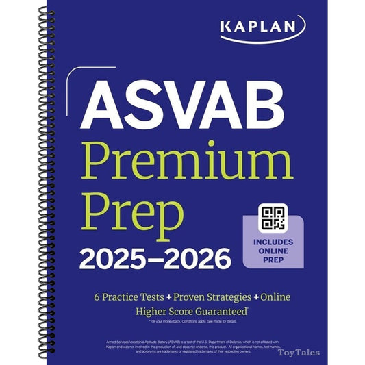 ASVAB Premium Prep 2025-2026: Includes 6 Full Length Practice Tests, 1000+ Practice Questions + Online Access to Interactive Video Lessons and Tutoria (Kaplan Test Prep)