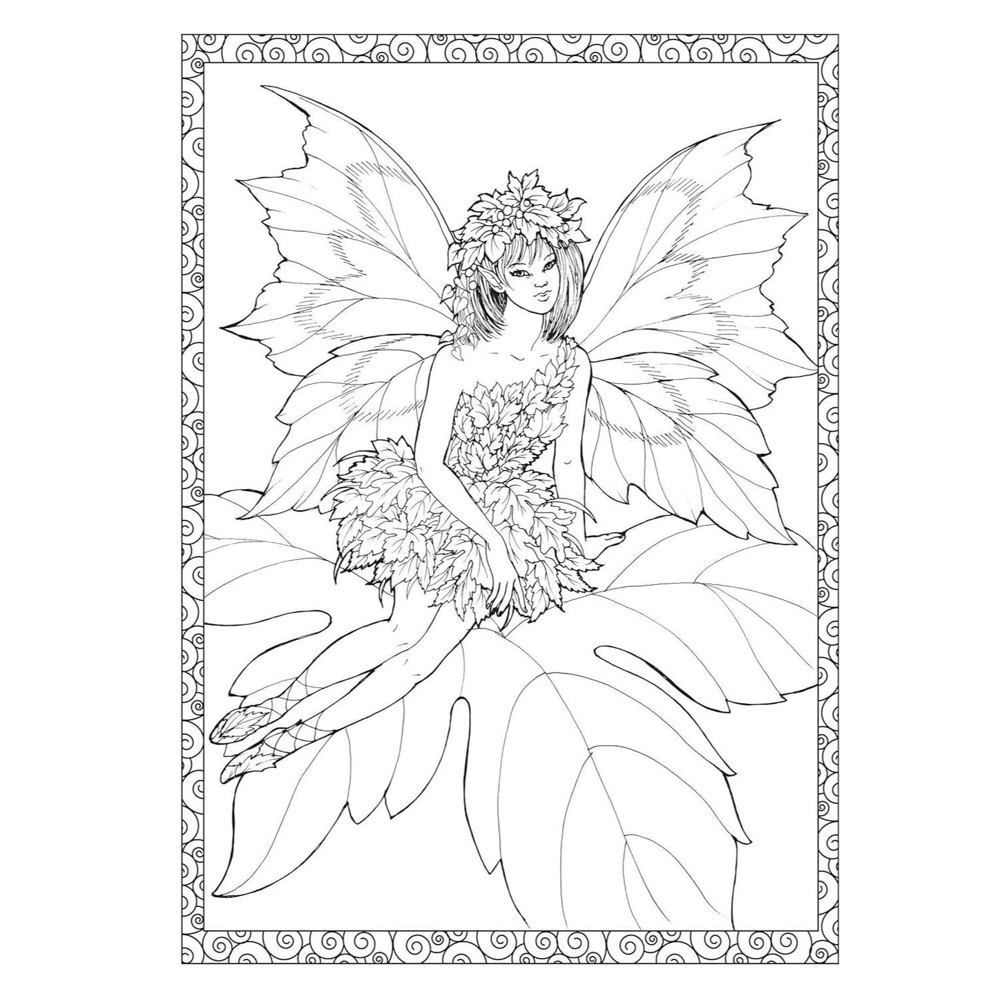 Creative Haven Enchanted Fairies Coloring Book