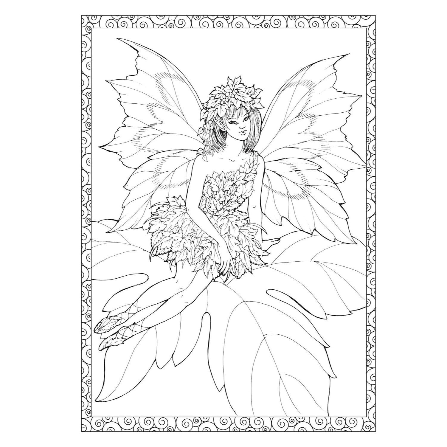 Creative Haven Enchanted Fairies Coloring Book