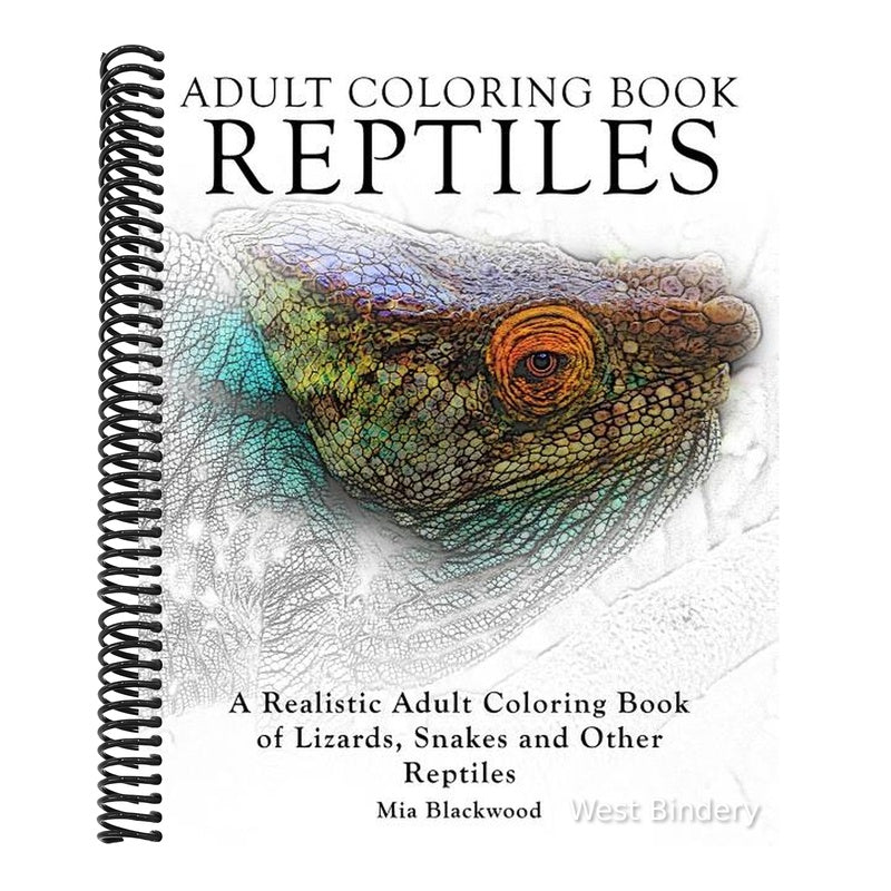 Adult Coloring Books Reptiles: A Realistic Adult Coloring Book of Lizards, Snakes and Other Reptiles
