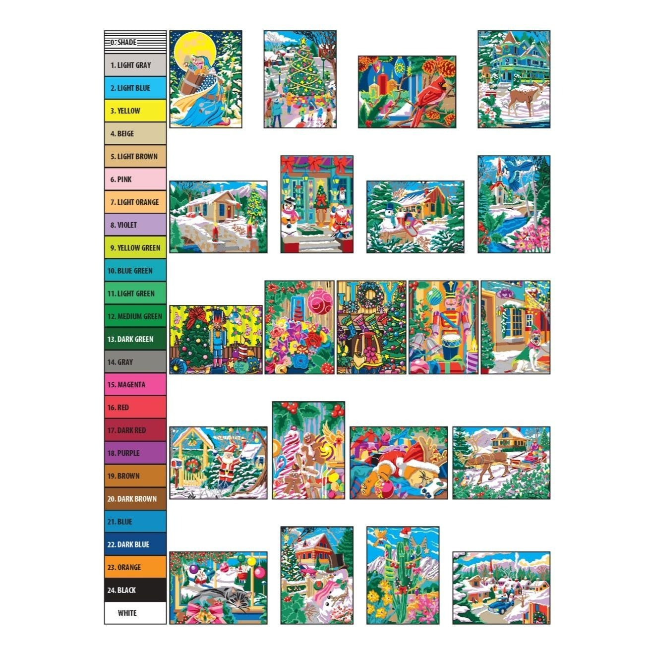 Creative Haven Christmas Color by Number