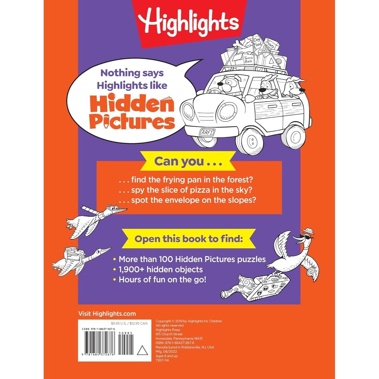 Travel Puzzles: Kids Travel Activity Book with Over 100 Hidden Picture Puzzles, Highlights Travel Games for Ages 6-12, Great Travel Gift for Road Trip